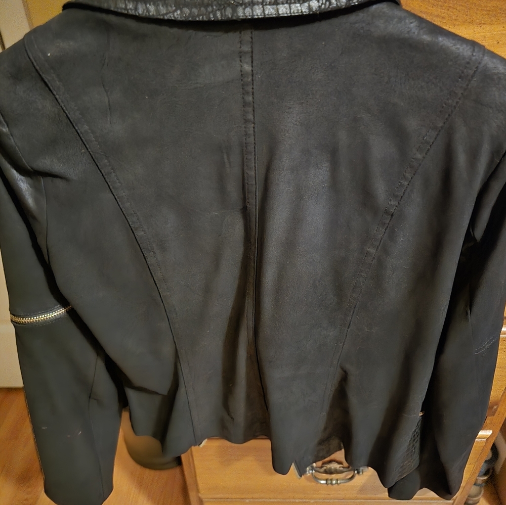 Like New Women's Black Leather Jacket - Picture 2 of 2